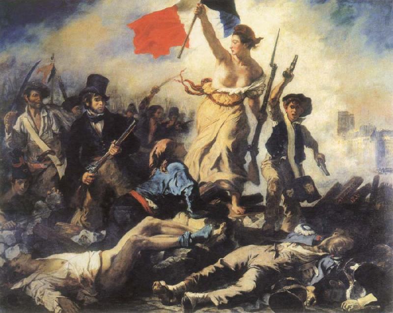 Eugene Delacroix liberty leading the people France oil painting art